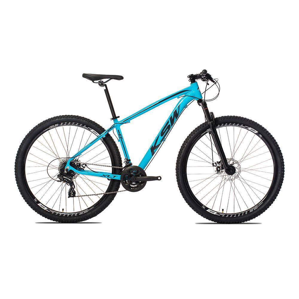 Bicicleta Aro 29 Ksw 24 Marchas Freio Disco E Cubo K7 - Cor: Azul/Preto |  Extra