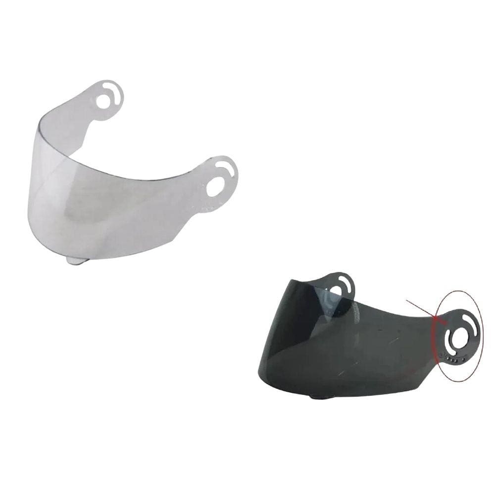 Par Viseira Capacete Taurus Zarref V3 Fumê+Cristal Polivisor