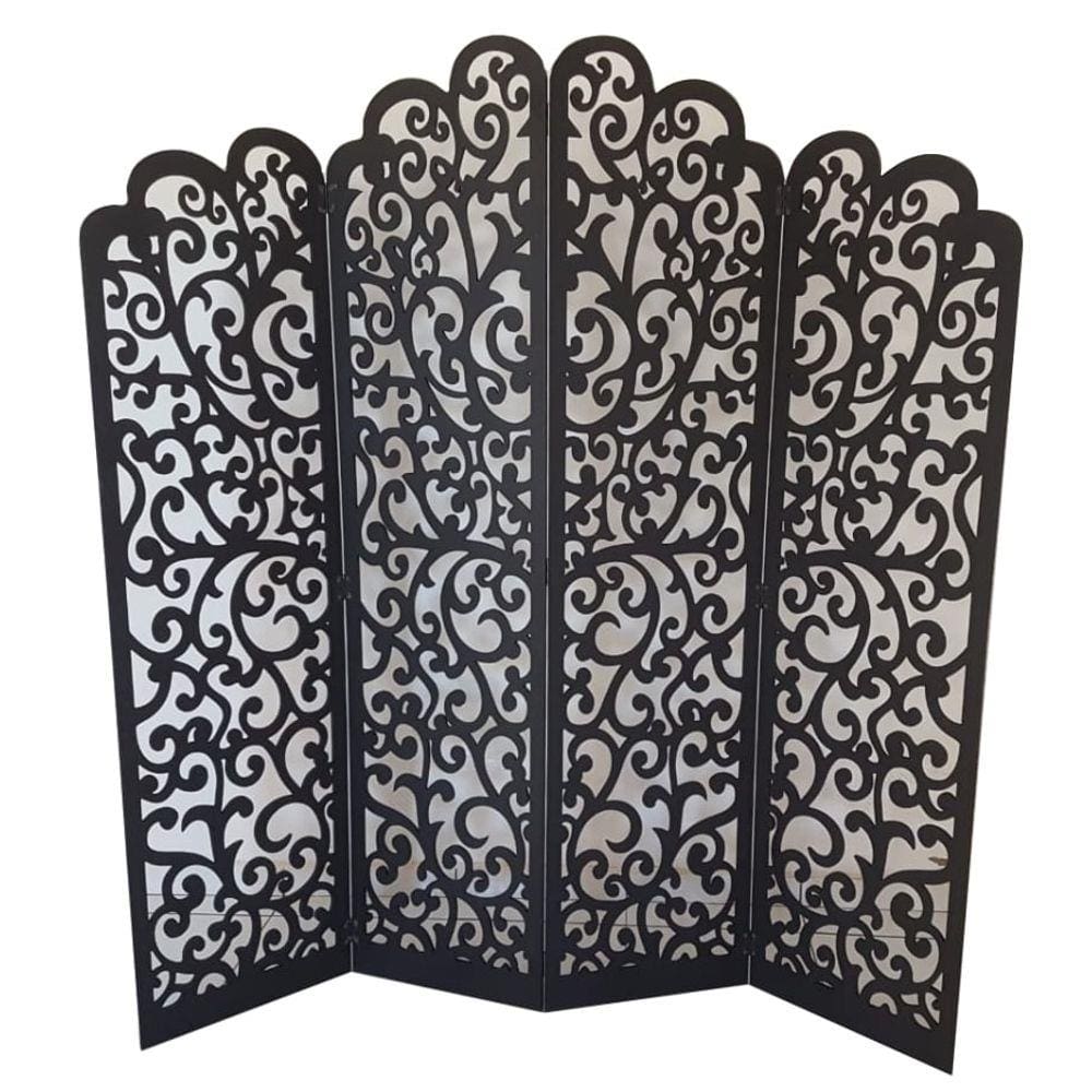 Biombo 4 Folhas 172X180cm Mdf Modelo 21 Rustico Vazado