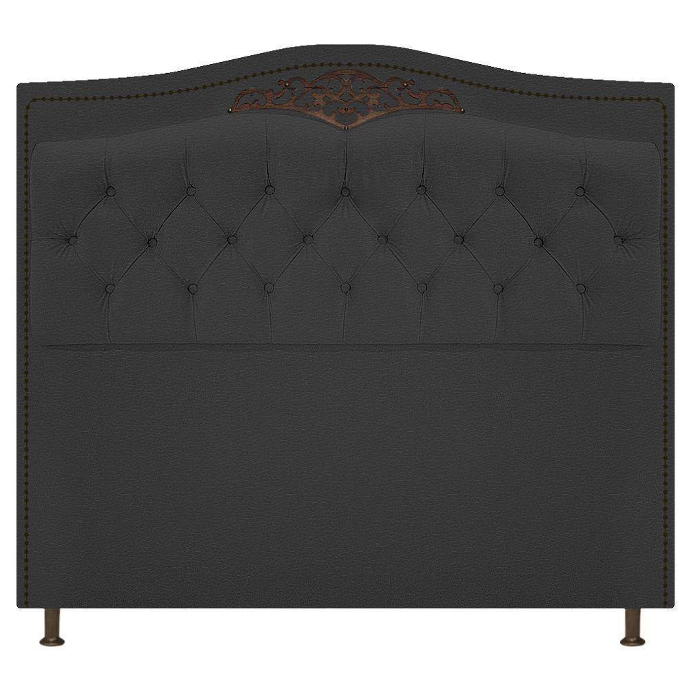 Cabeceira Estofada Yasmim 195cm King Size Corano Preto