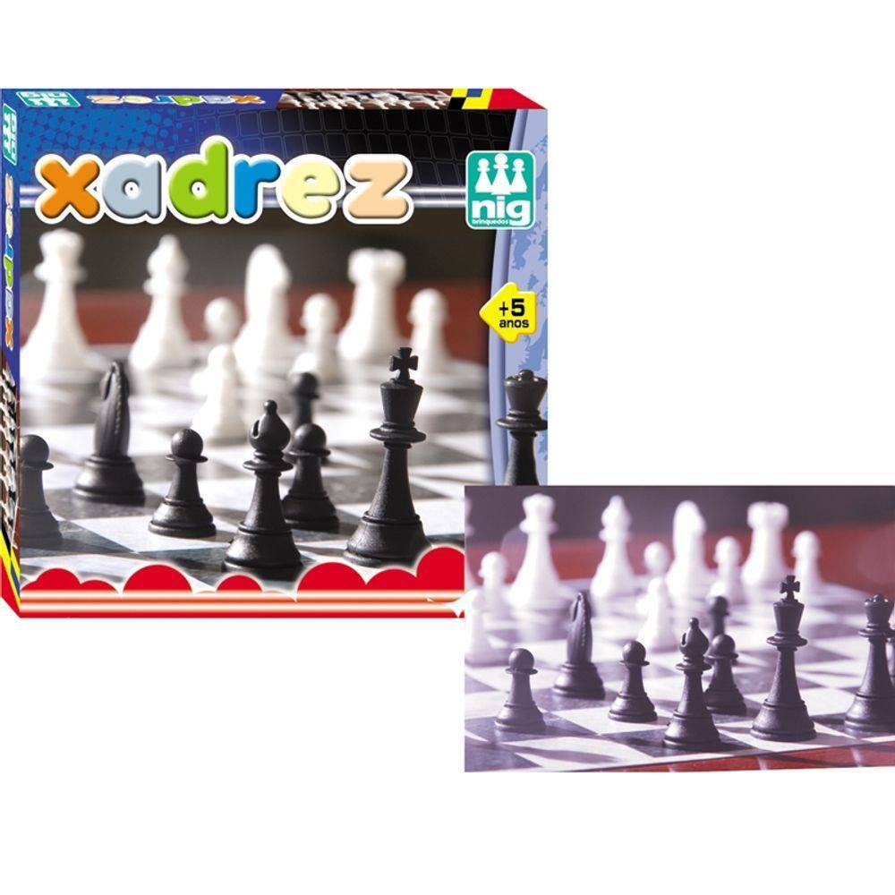 Jogo Xadrez Para Iniciantes Peças Grande 37x37 Nig brinquedo