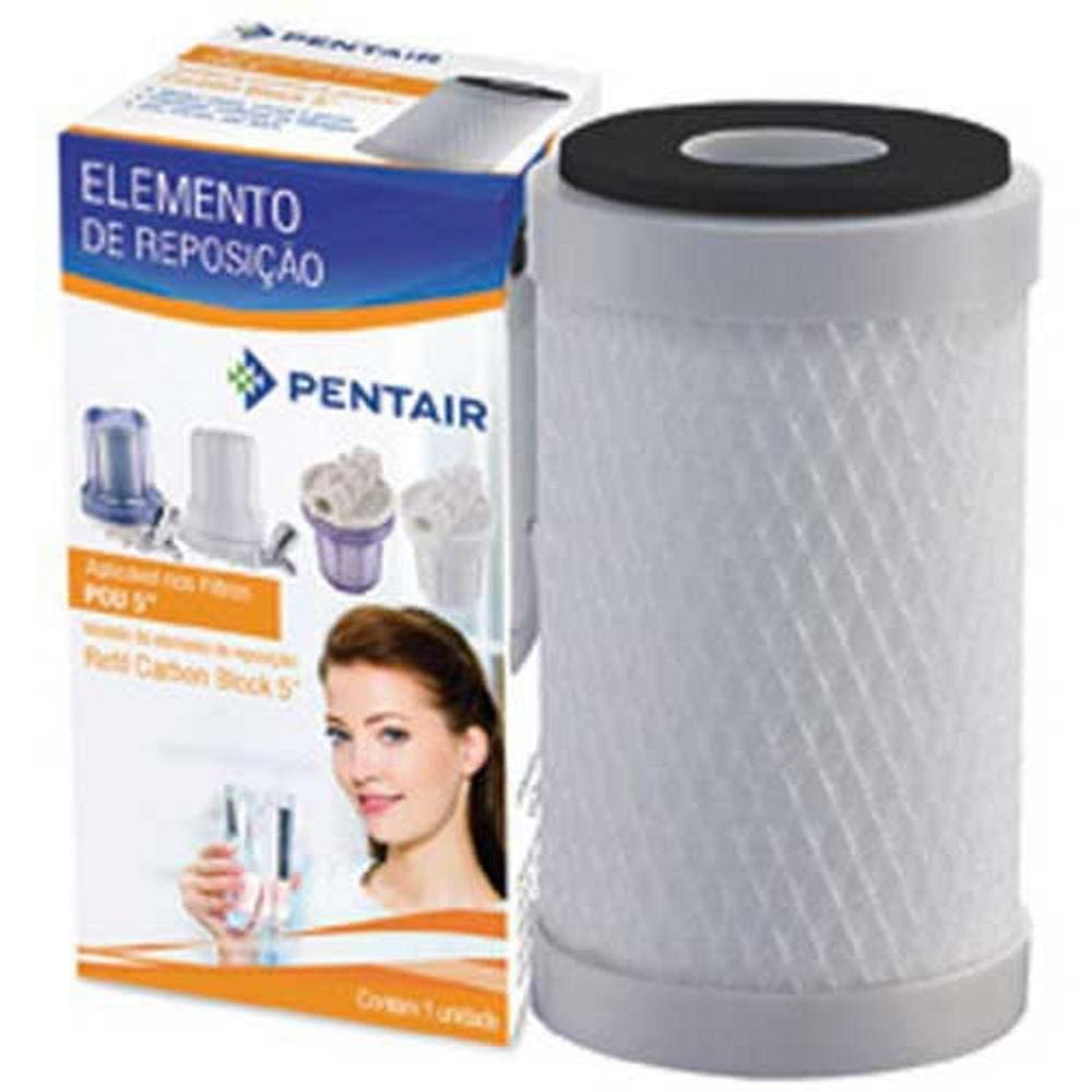 Refil para Filtro de Água Hidrofiltros Carbon Block 5\" 907-0021 e 907-0020 para Cozinha