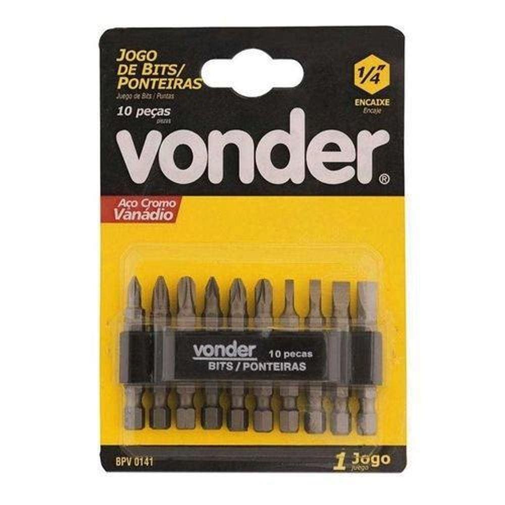 Bits Ponteira Crv Com 7 Peças Enc 1/4 Vonder