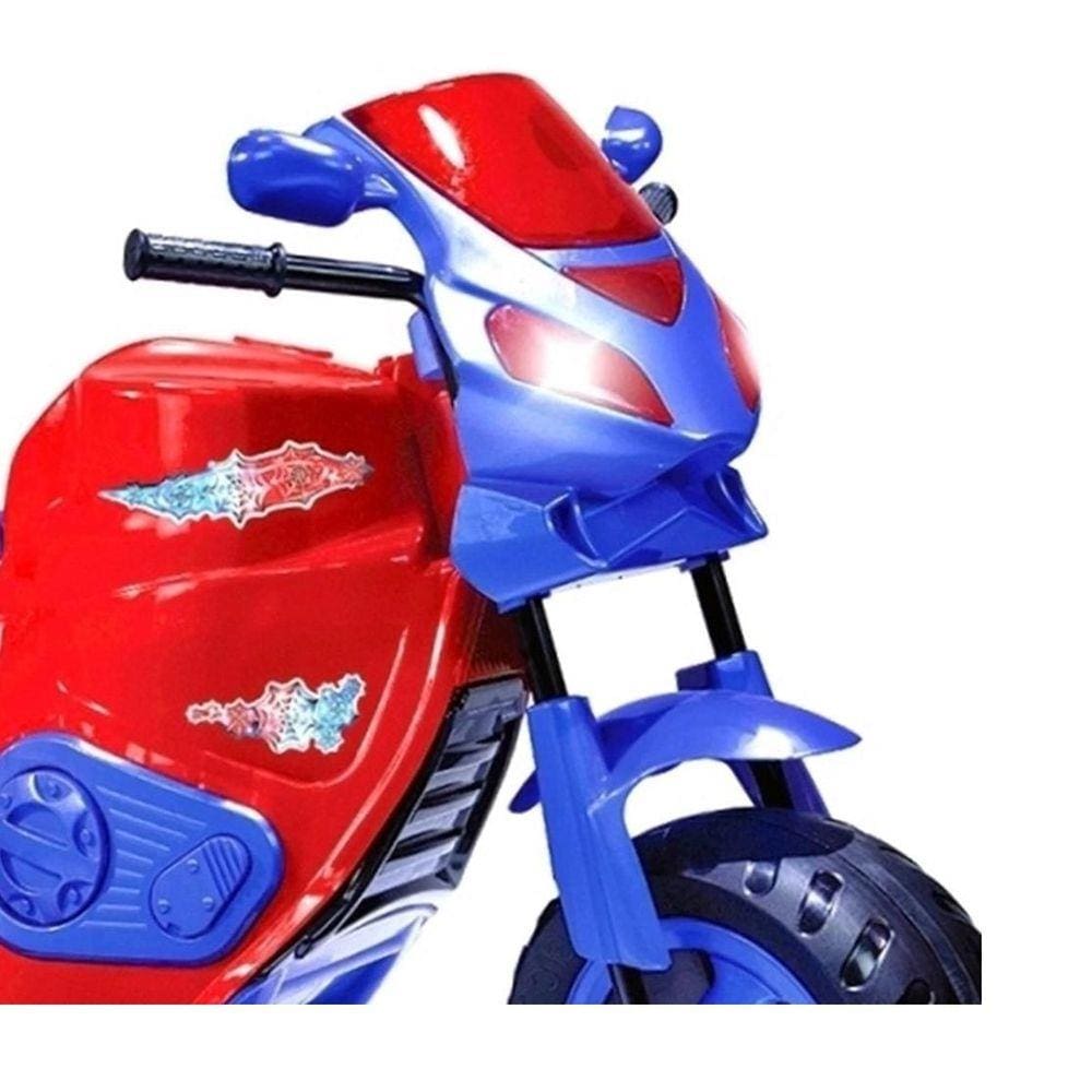 Moto Elétrica Infantil Sprint Grande Menina Capacete 12v