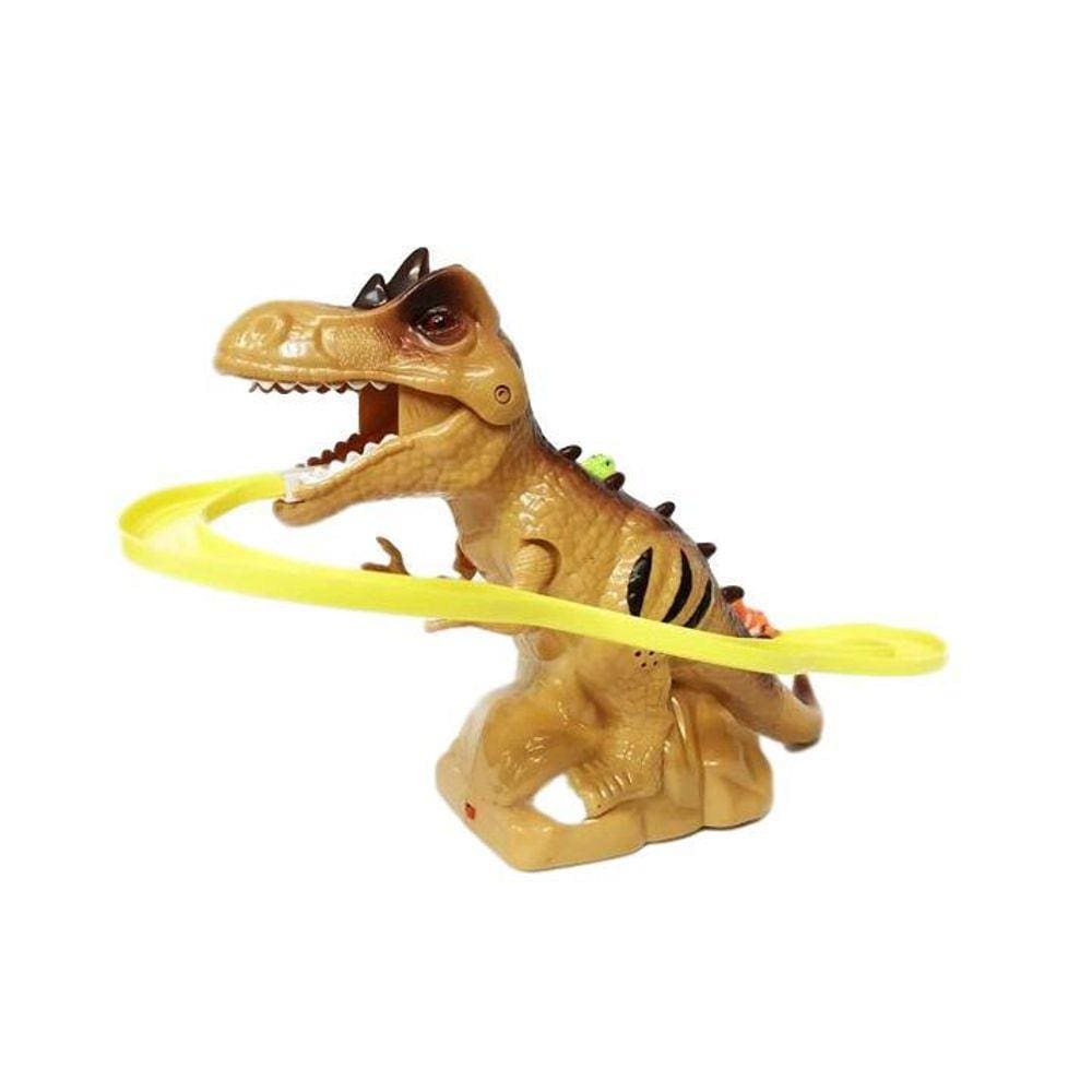 Dinossauros Com Som E Luz Túnel Escorregador Dino - Marrom