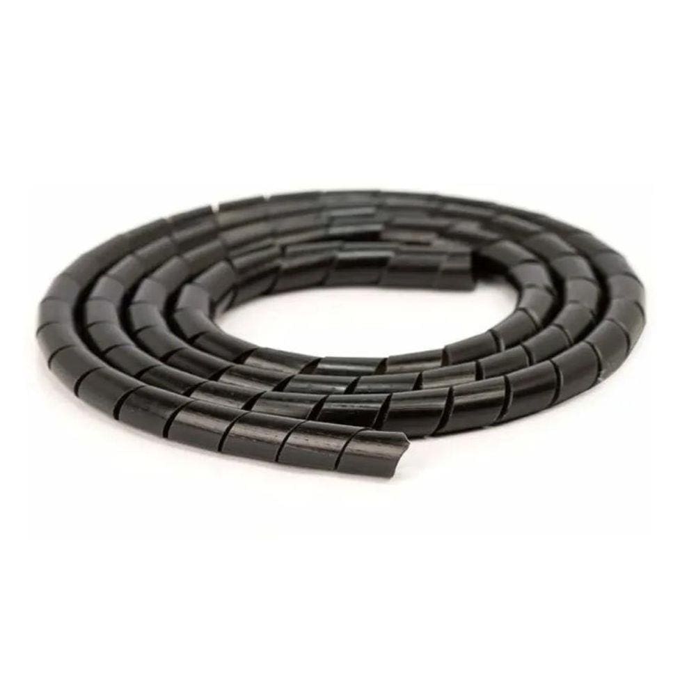 Organizador Fios E Cabos Espiral 1/4 Preto 5 Mts