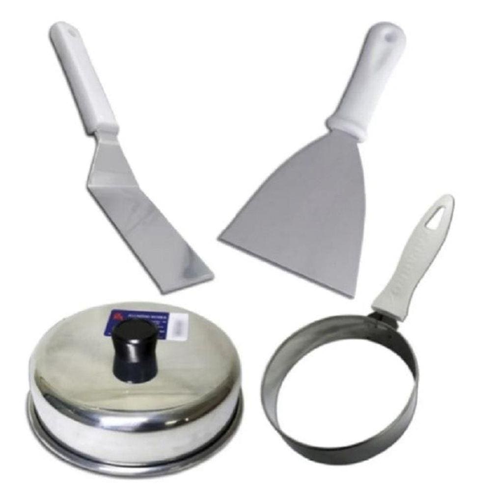 Kit P Lanches Abafador Modelador De Ovo E 2 Espátulas 5 E 4