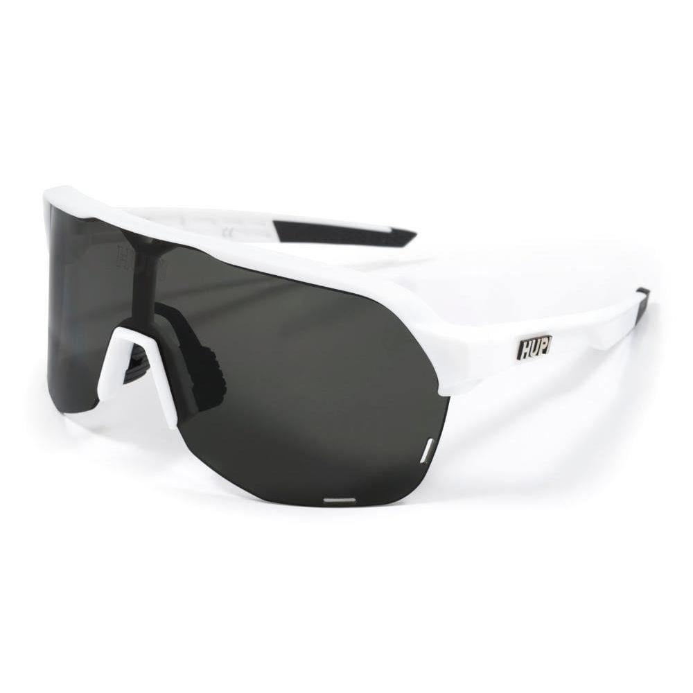 Óculos de Sol para Corrida e Bike Hupi Huez Branco/preto - Lente Preto