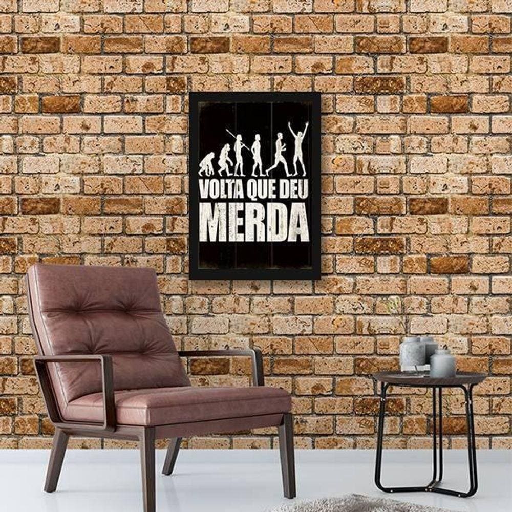 Quadro Decorativo Volta Que Deu Merda 45X34Cm