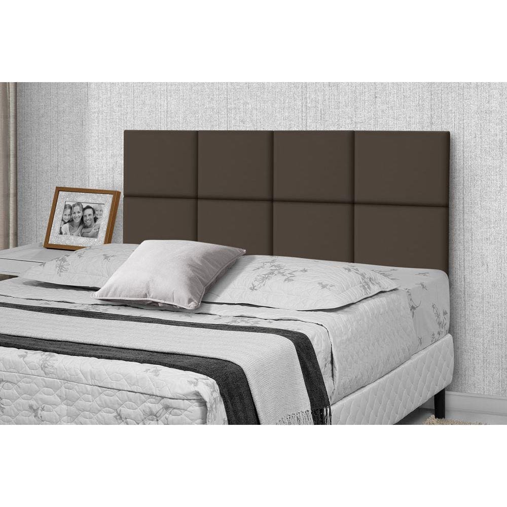 Cabeceira De Cama Box Casal 1,40m Lisa Marrom - Rede Moveis