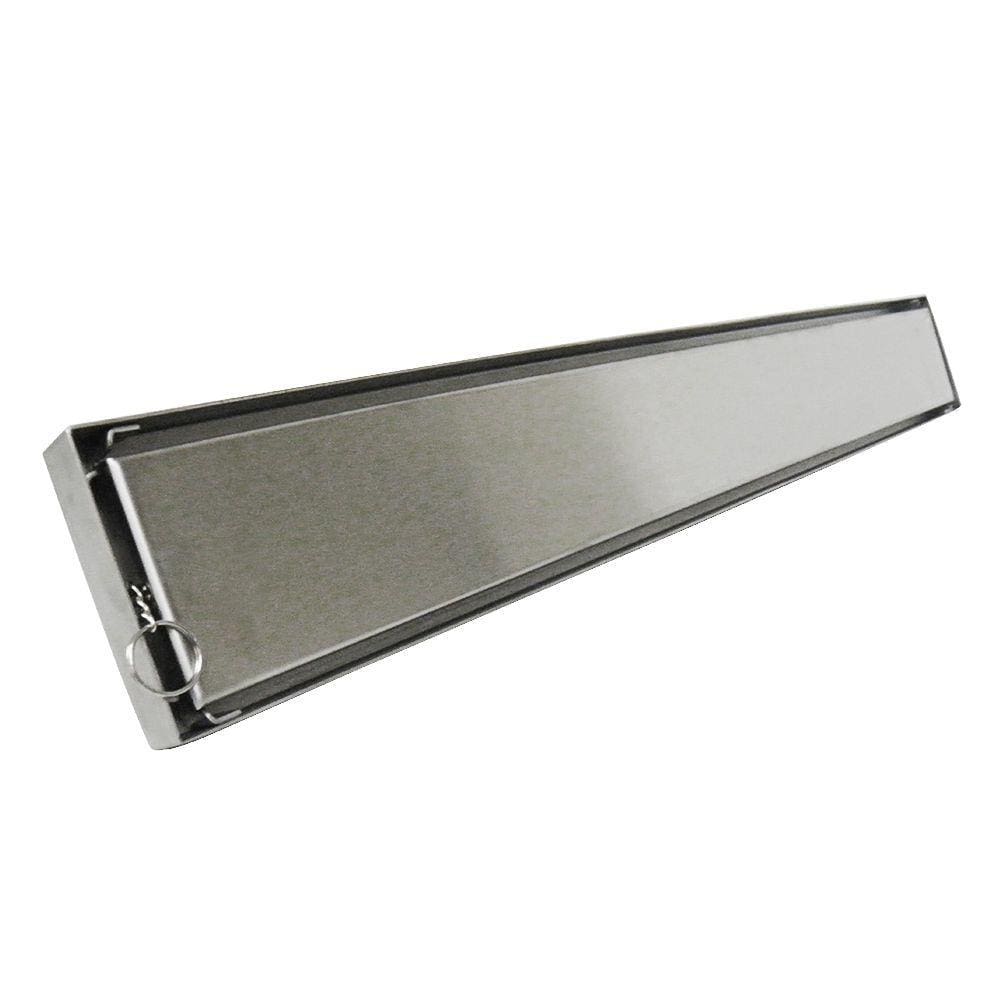 Ralo Invisivel Linear Anti Odor e Insetos Aço Inox Tampa Escovada Banheiro 58x8 Canto