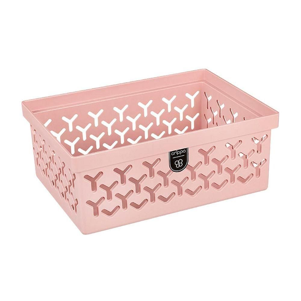 Cesto Plástico Organizador Crippa P 8,7 x 21,4 x 15,5 cm Rosa