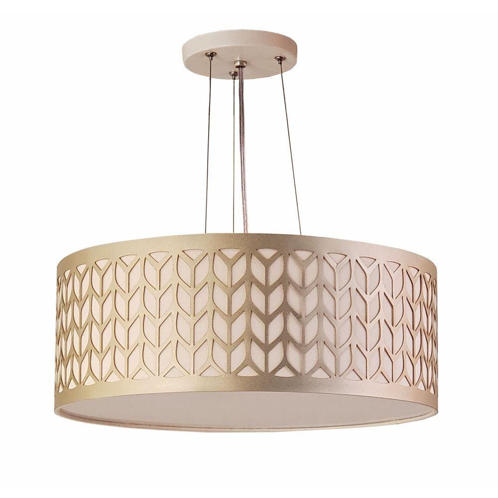 Lustre Pendente Cúpula Recorte Bronze 40X15 2E27 Bivolt