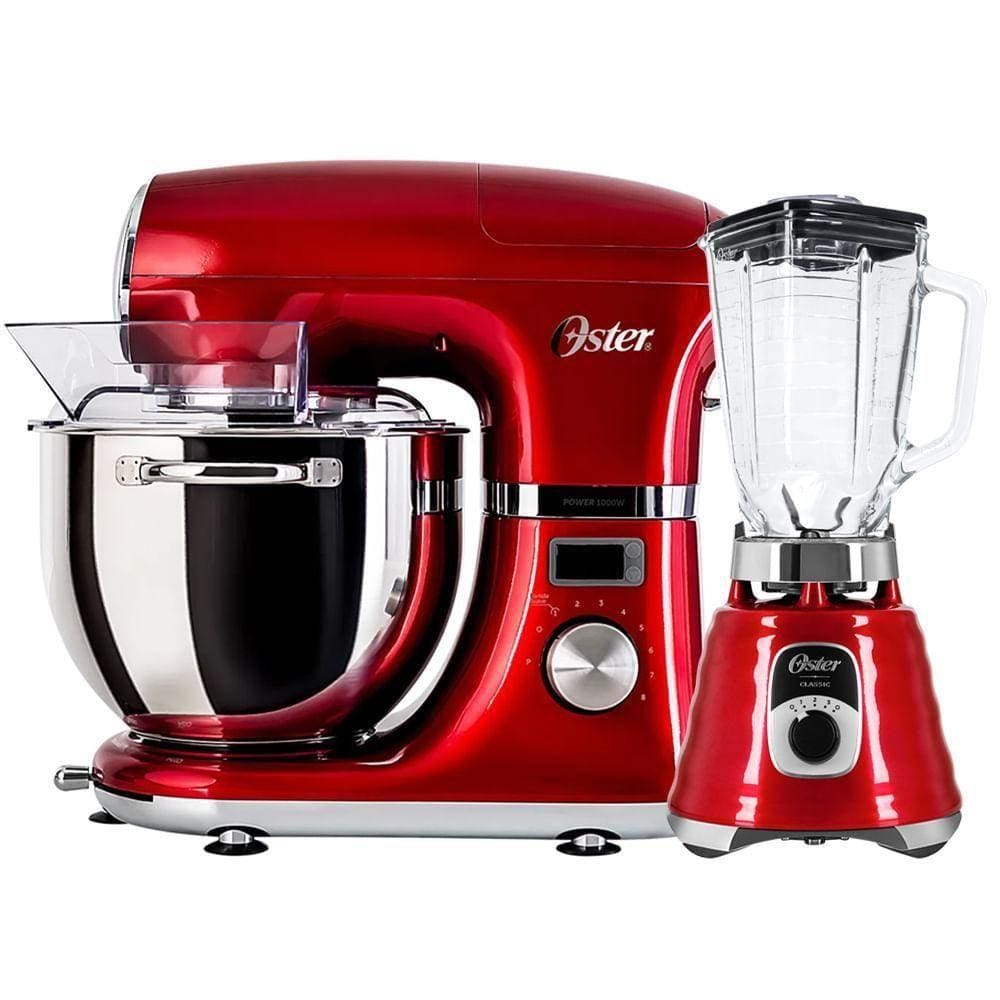 Batedeira Planetária Digital E Liquidificador Vermelho127v
