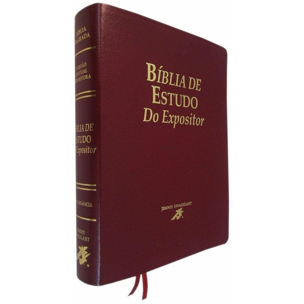 Biblia De Estudo  Expositor Vinho Luxo