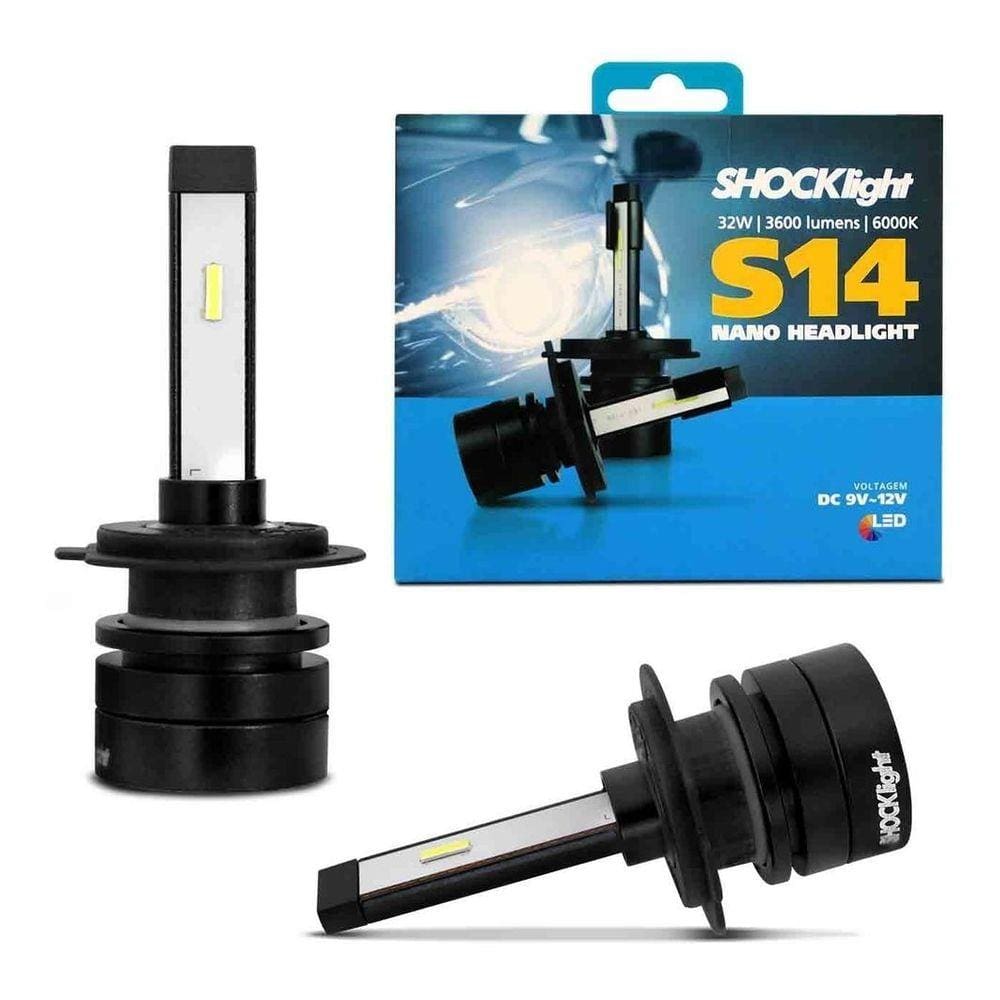 Lâmpada Super Led Mini Shocklight 32w S14 Nano H7 6000k