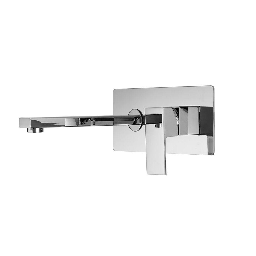 Torneira Para Banheiro Misturador Monocomando De Parede Santana Pingoo.casa - Prata