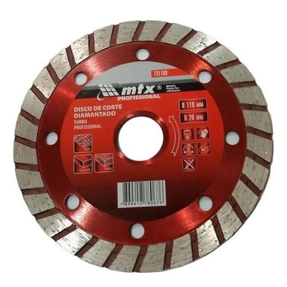 Disco Diamantado 110 X 20Mm Turbo Mtx - 731169
