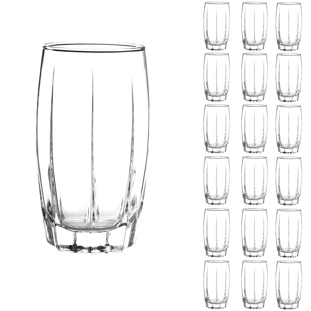 kit 18 Copos De Vidro Lond Drink 374ML Amadeus transparente
