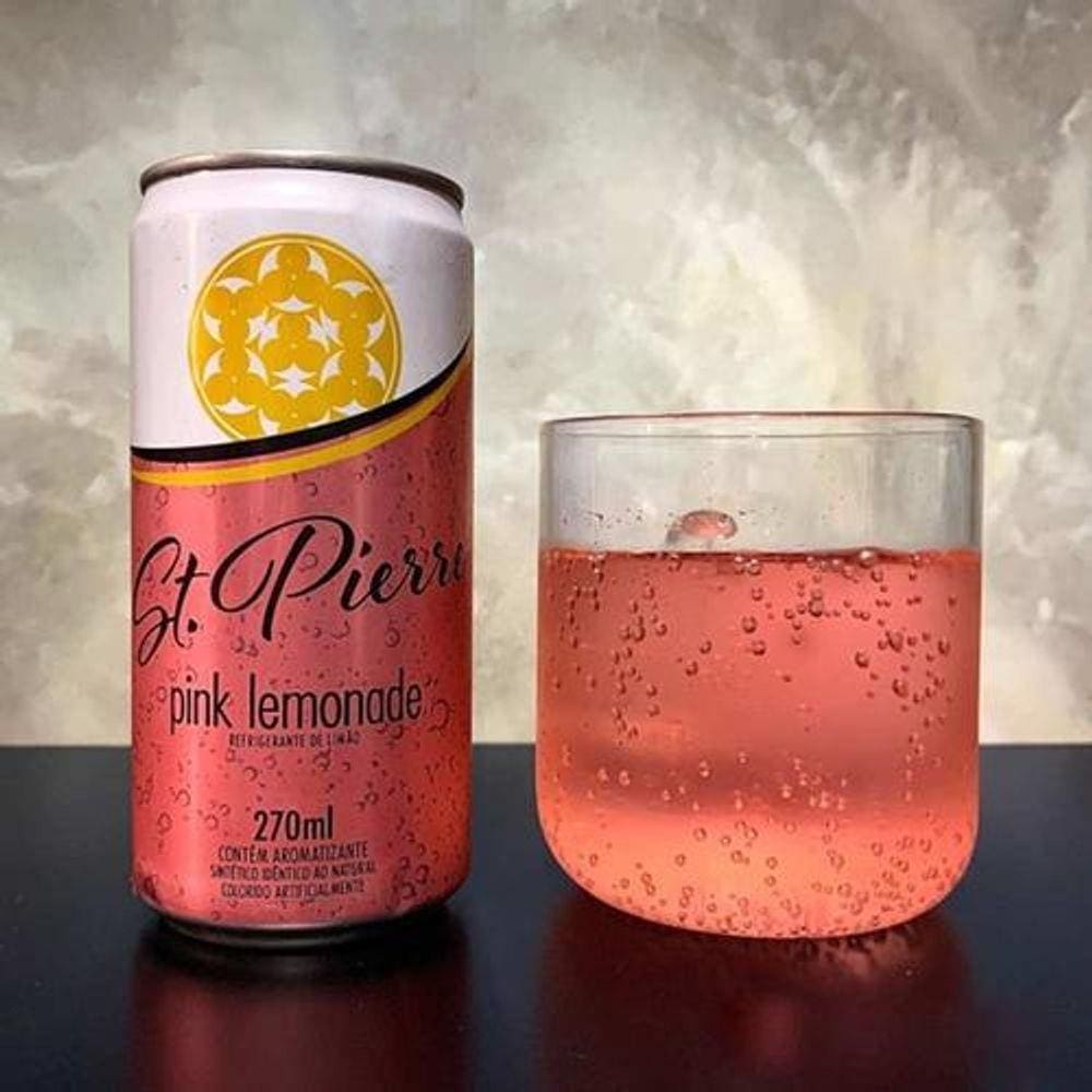 Kit 12 Agua Tônica St Pierre Pink Lemonade Lata 270Ml