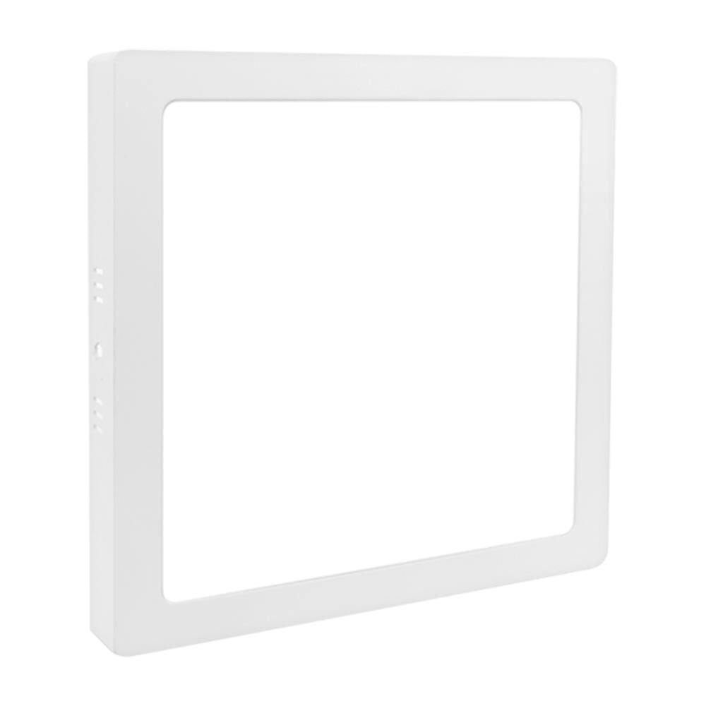 Kit 5 luminaria led painel plafon sobrepor 25w quadrado 30x30cm branco