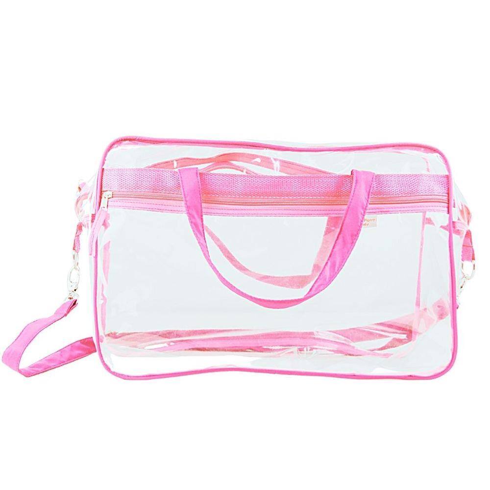 pink transparent bolsa