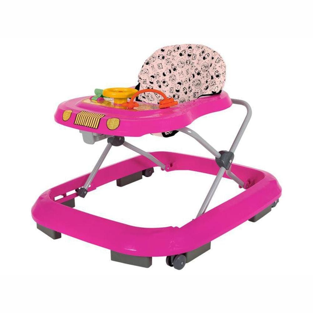 Andador Infantil Safari Tutti Baby Menina Bebe Criança Rosa