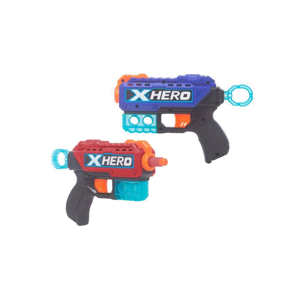 Pistola Tipo Nerf Mini Atiradora Azul 6 Dardos Hero Baby Style