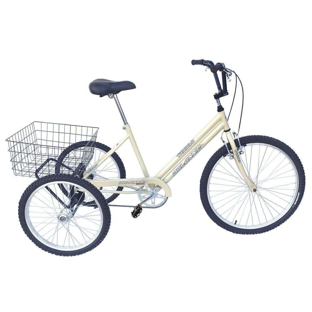 Bike Bicicleta Triciclo Adulto Aro 20 Food Bike Bege