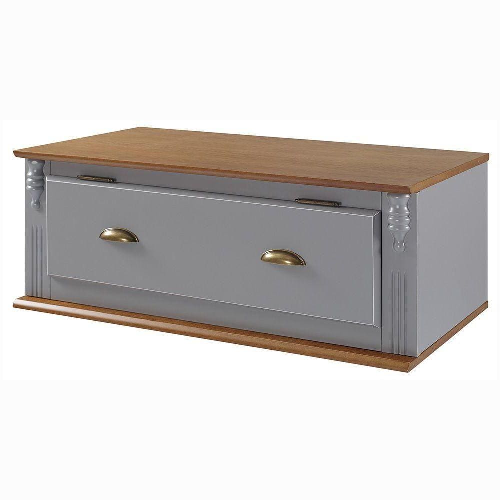 Aéreo Cozinha 80cm 1 Porta Basculante Laca Cinza