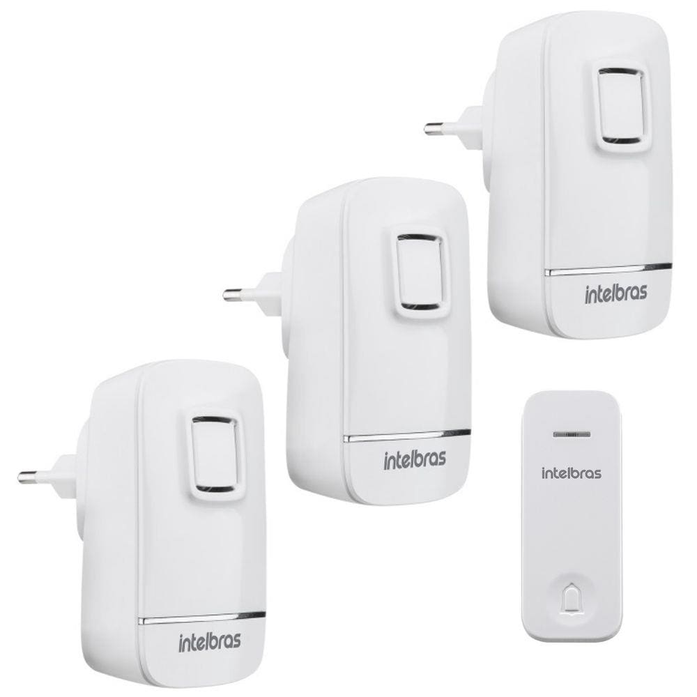 Kit Campainha sem fio CIK 200 Intelbras Com 3 Pontos Interno