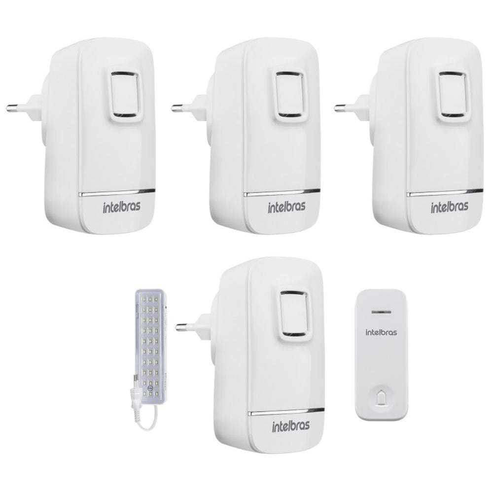 Kit Campainha Sem Fio Wifi Intelbras Com 4 Modulos Interno