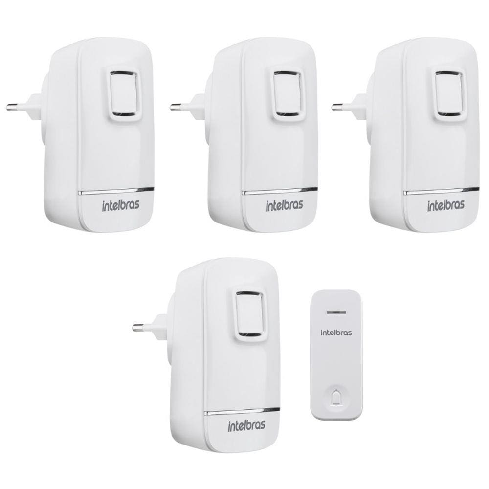 Kit Campainha sem fio CIK 200 Intelbras Com 4 Pontos Interno