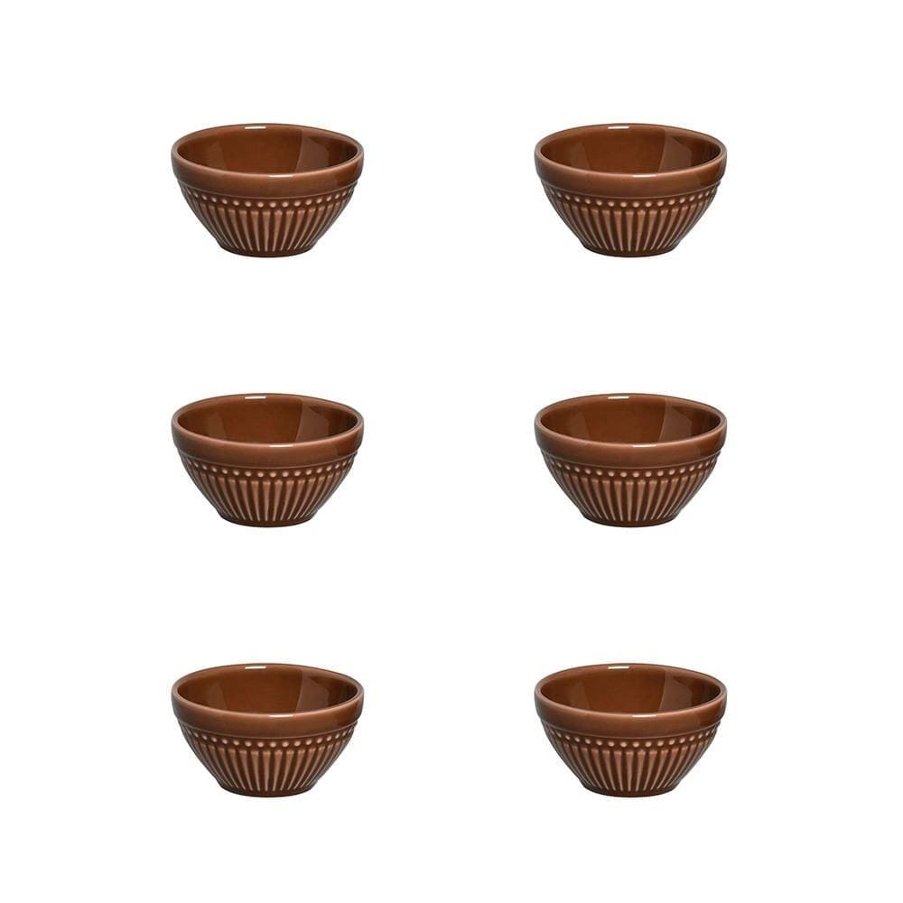 Conjunto de Bowl Roma Porto Brasil Cacau 367ml com 6 Peças