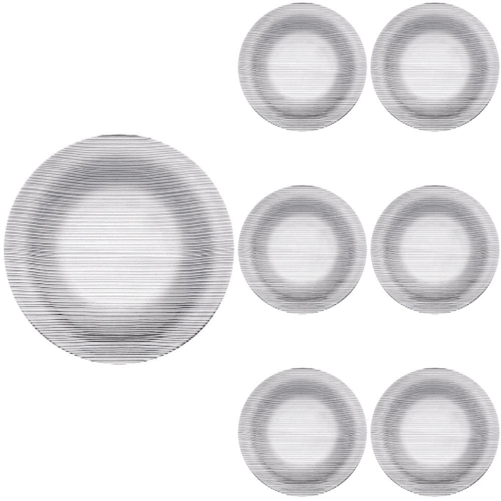 Jogo Prato Redondo Raso Duralex 23cm Diamente Refeição 6 Un