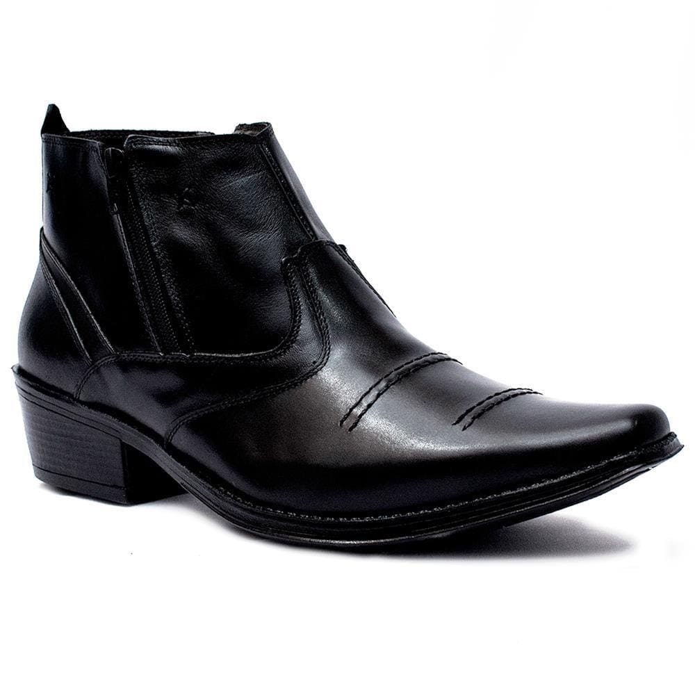 Bota Country Cla-Clê Masculina Couro Cano Curto Confortável