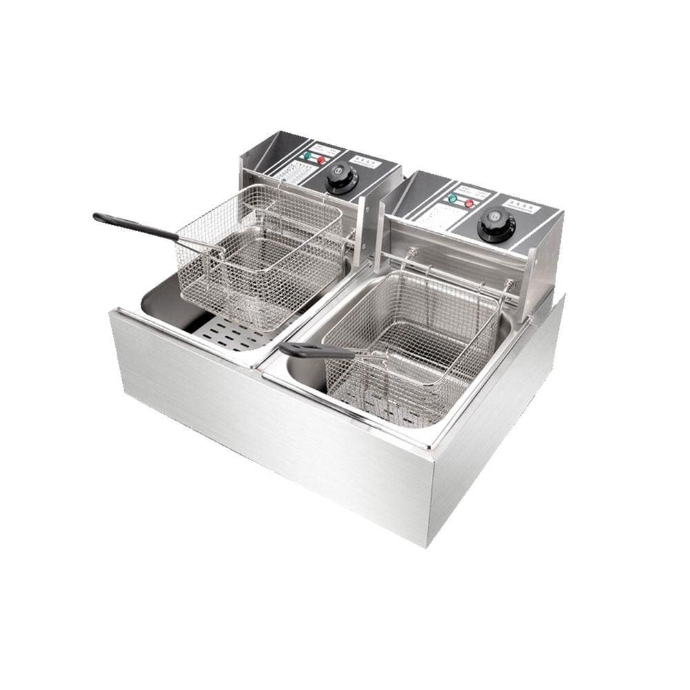 Fritadeira Elétrica 2 Cubas Aço Inox 10 Litros 220v 5000W