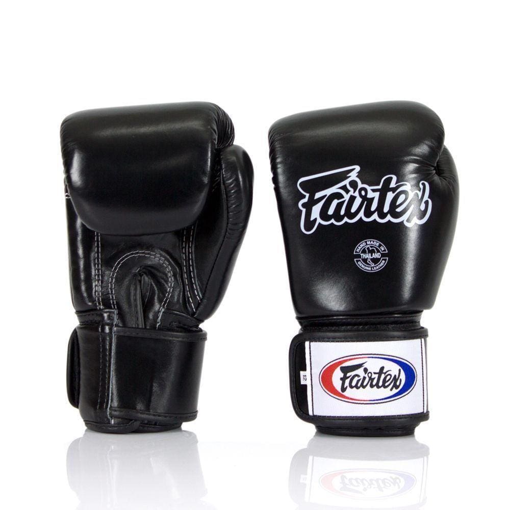 Luva de Boxe e Muay Thai Couro Fairtex Preto 12 Oz