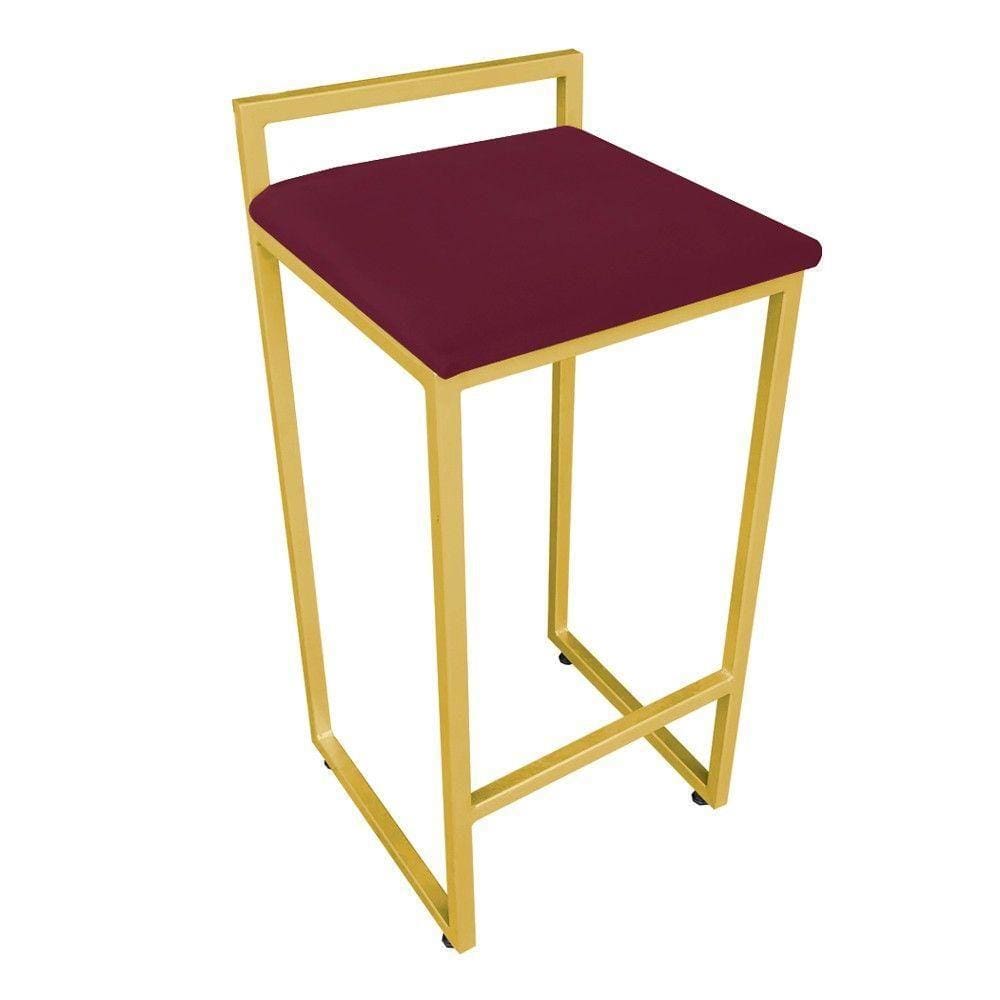 Banqueta Pietra Suede Vinho
