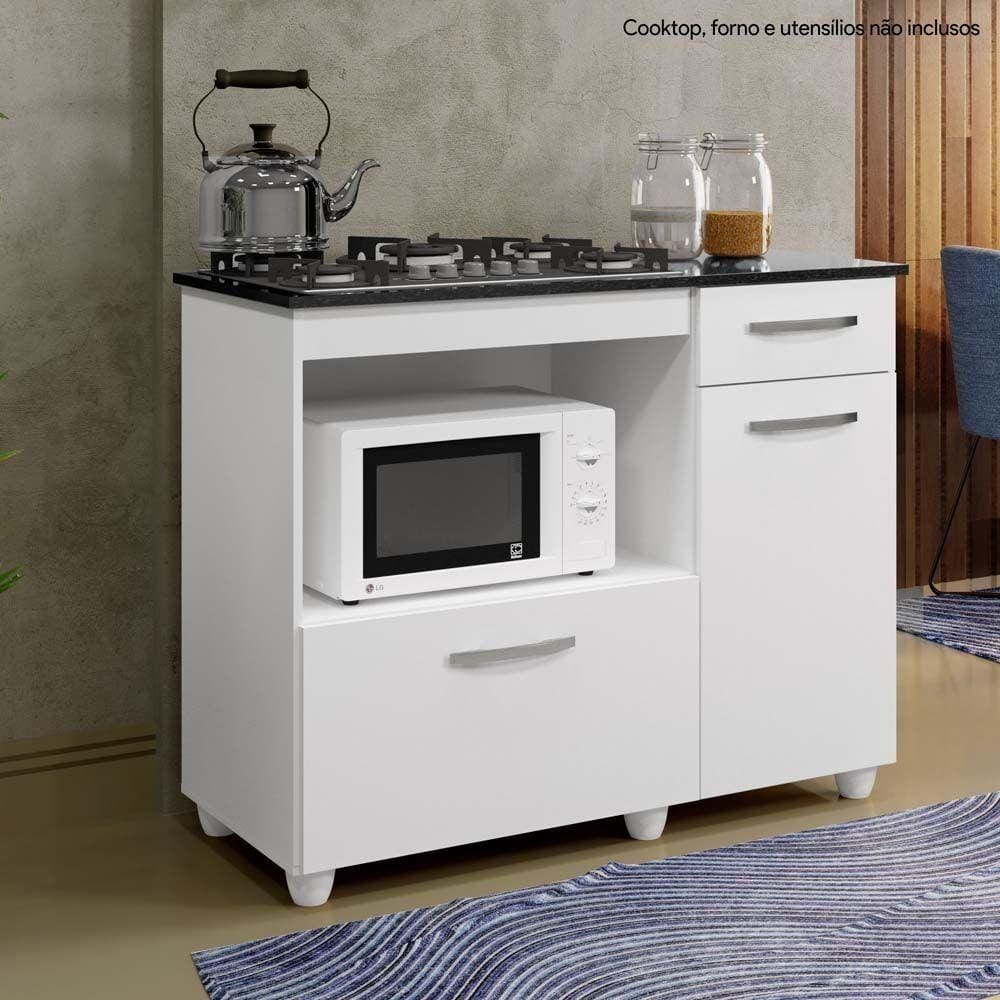 Balcao de Cozinha para Cooktop 5 bocas Violeta Branco Kaiki