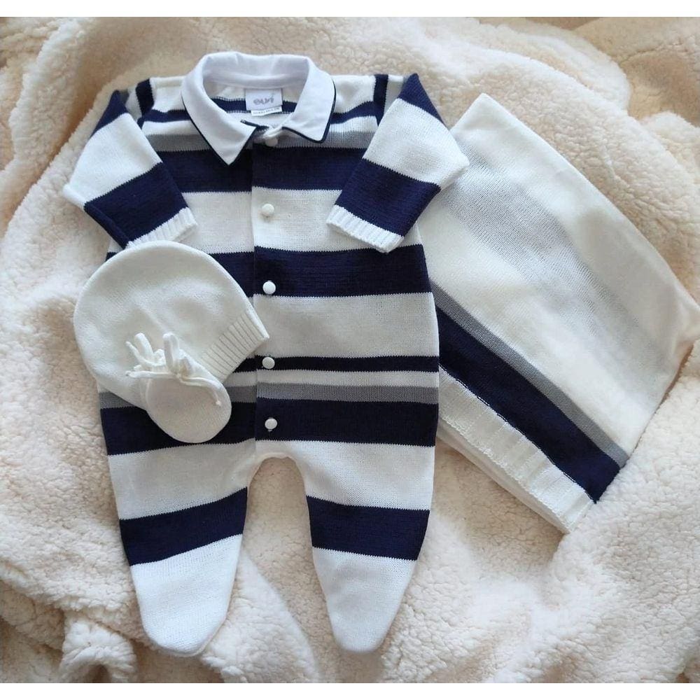 Saída Maternidade Tricot Masculina