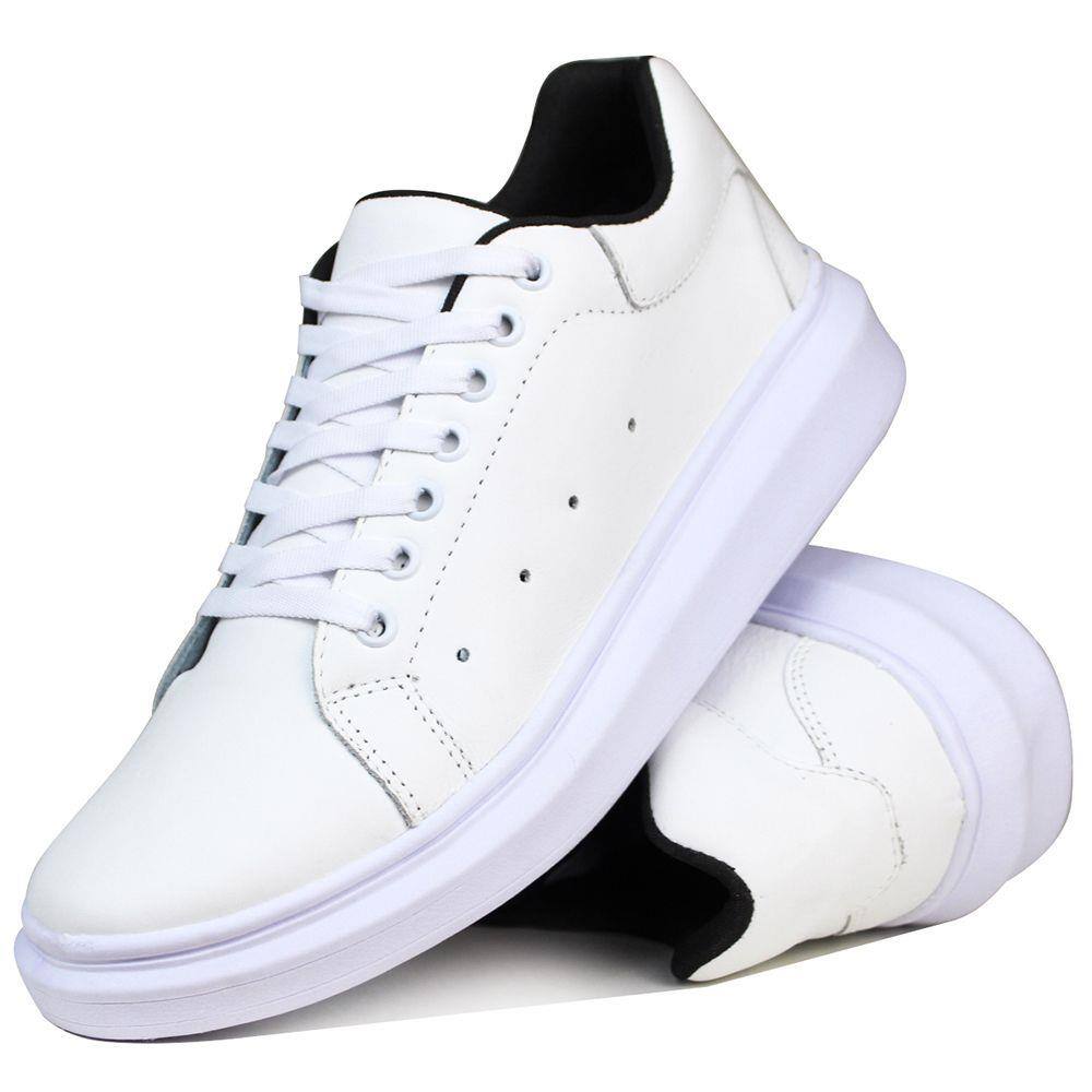 Sapatenis casual sem cadarco novo tenis couro confortavel pasuri | Extra