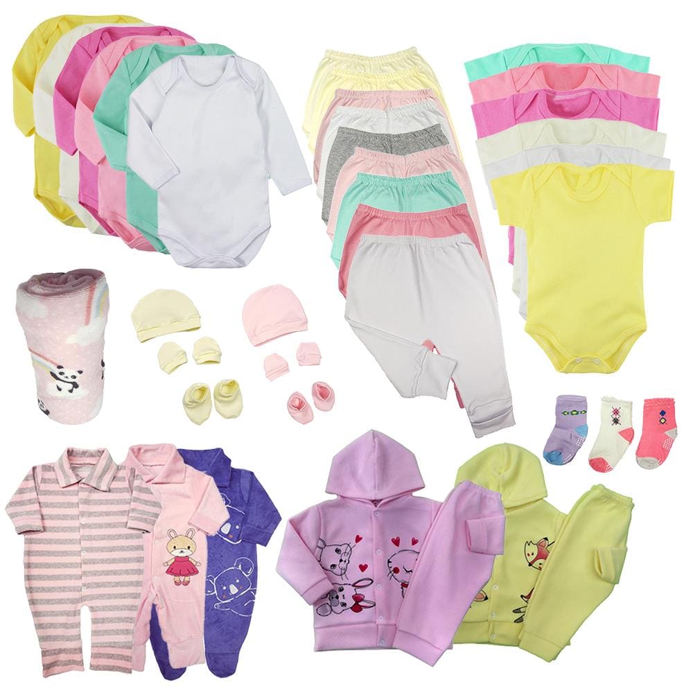 Kit Roupas de Bebê 38 Peças Enxoval Completo Menino e Menina