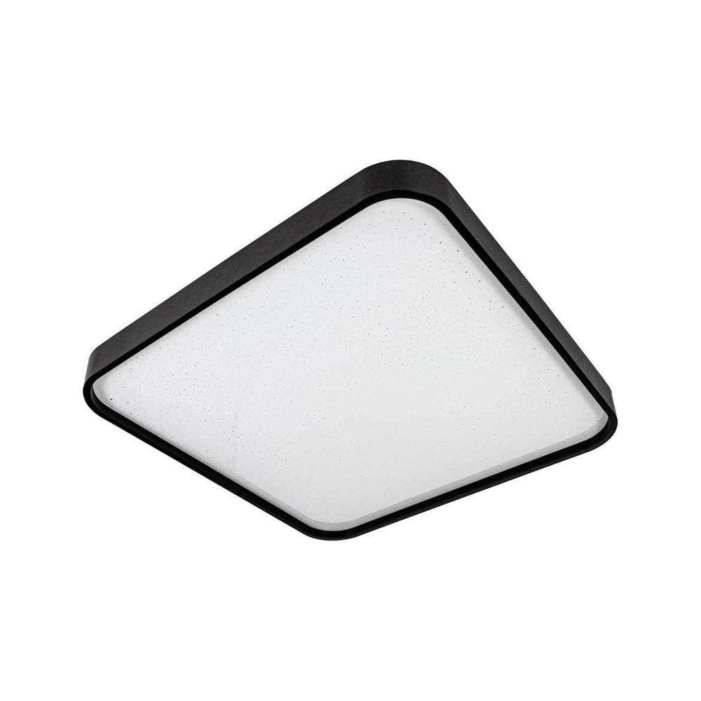 Plafon Quadrado Estrelado Preto 48cm LED 36W Bivolt