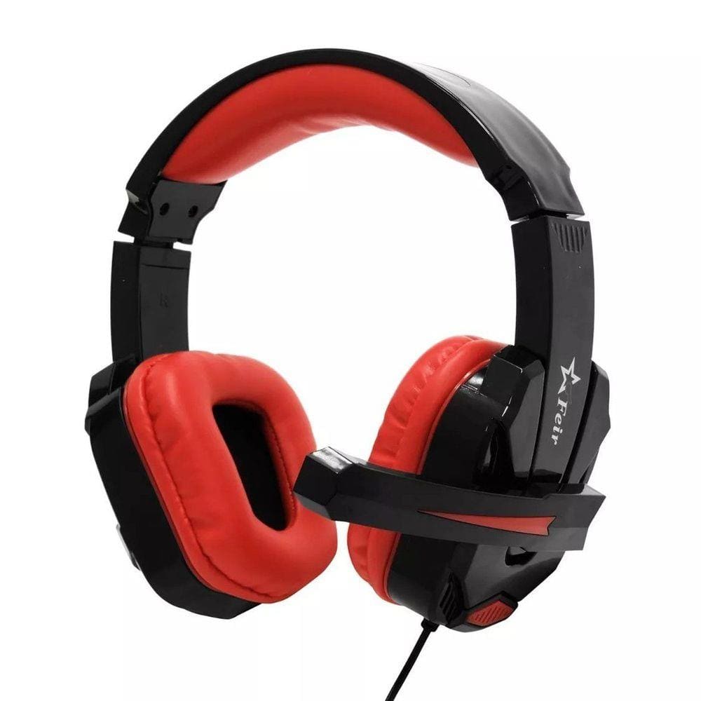 Headset Ganer Com Microfone para Xbox 360 One, Playstation e Chat Vermelho