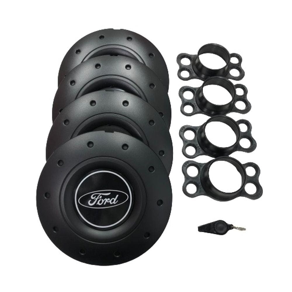 Jogo de Calotas de Centro Miollo para Ford Ka Aro 15 2015/2020 Estilo Amarok Preto