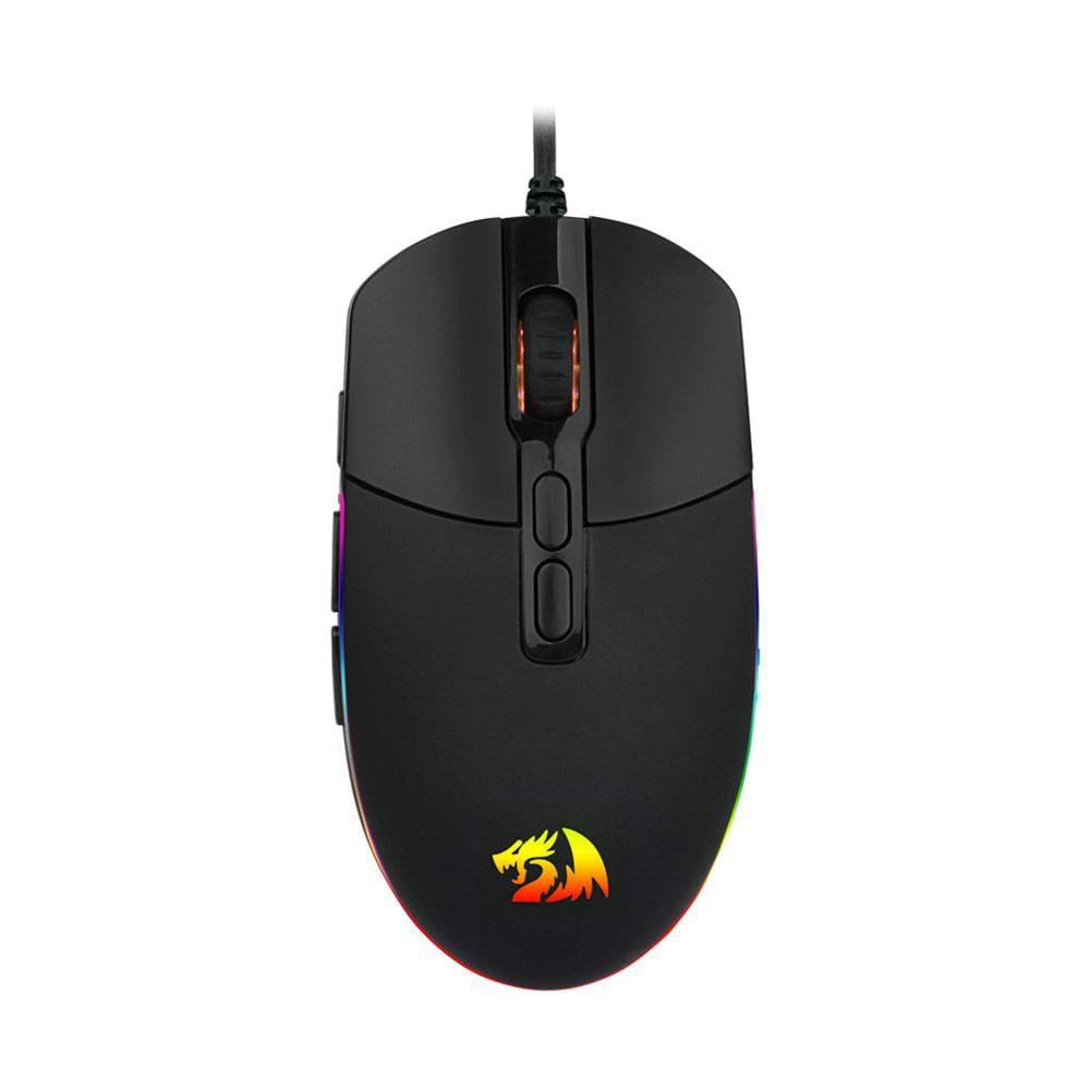 Mouse Gamer Redragon Invader RGB 10000DPI 8 Botões Programáveis Cabo de Malha USB - M719-RGB