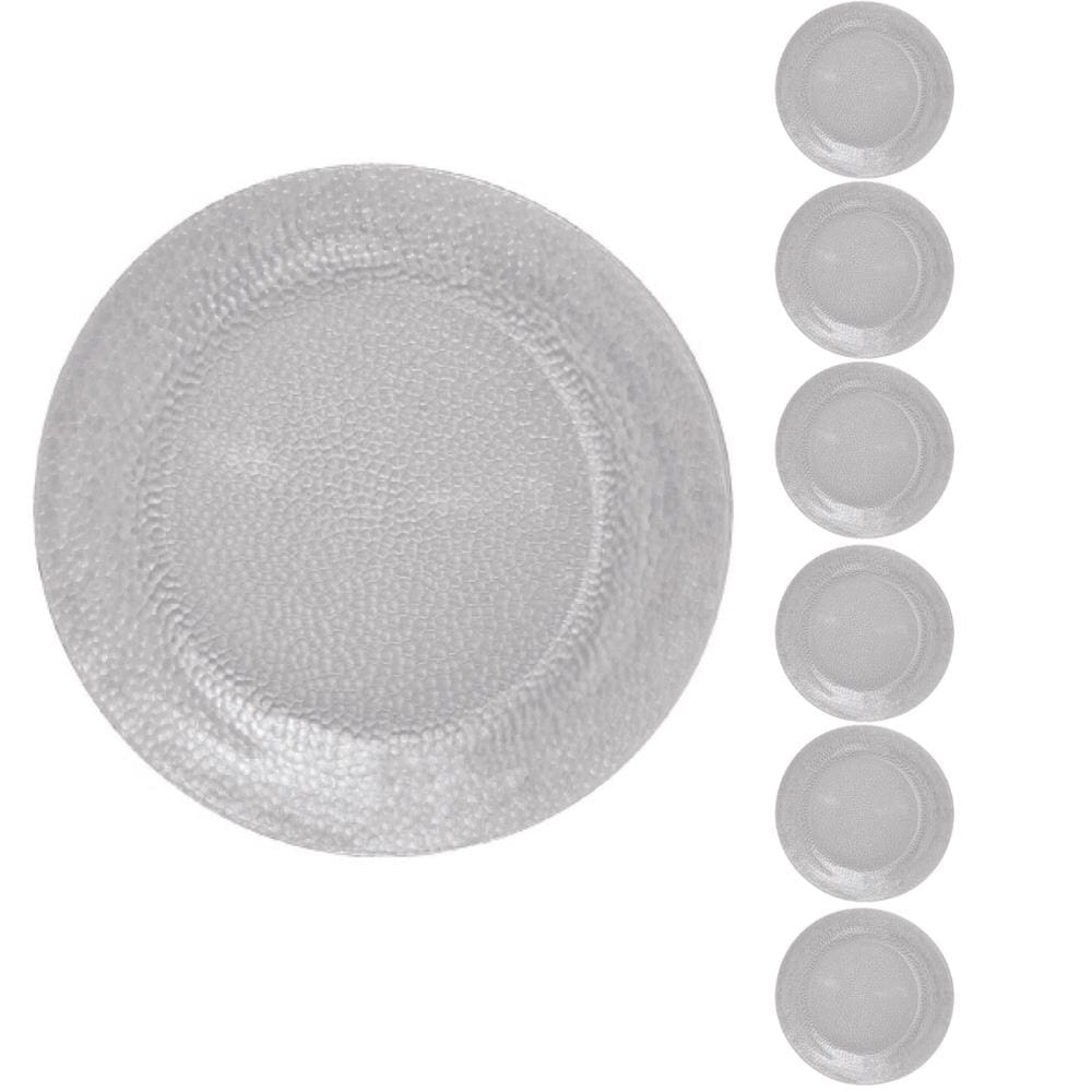 Jogo 6 Prato Duralex Redondo Raso Acqua Refeição 23cm