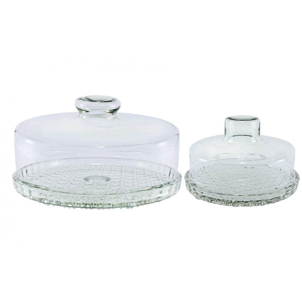 Kit Boleira Vidro e Queijeira Colonial Grande Mistral