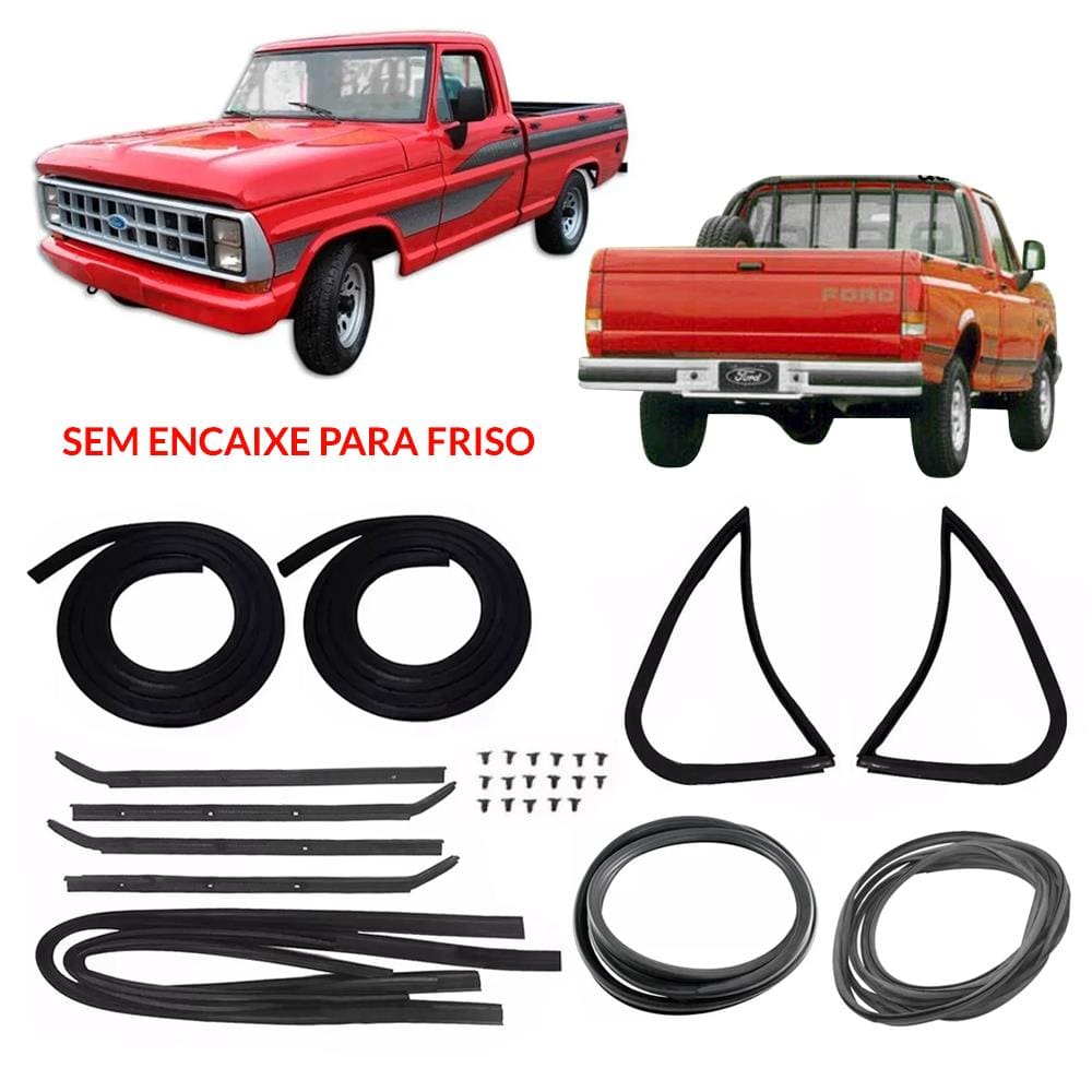 Kit Completo Borracha Porta Parabrisa Canaleta F1000 F4000